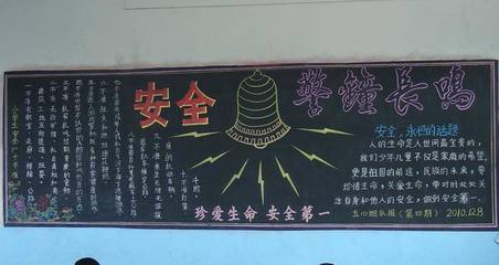 小学生安全教育黑板报图片